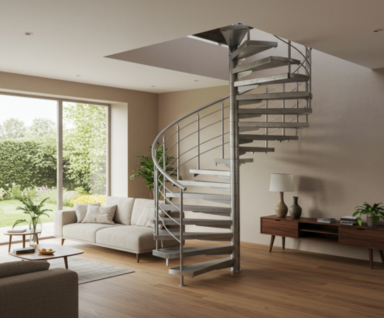 Escaliers métalliques en colimaçon : technique de fabrication et de pose