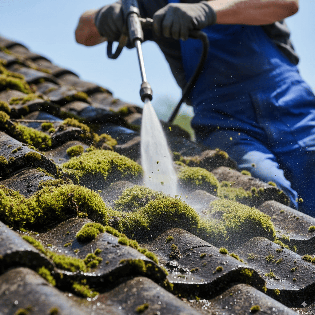 Démoussage de toiture : comment prolonger la vie de votre toit efficacement