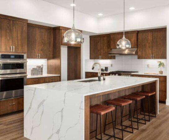 Îlot de cuisine en quartz : design moderne et résistance incomparable