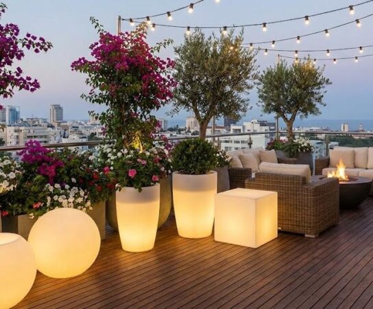 Pots lumineux pour terrasse : décoration et éclairage pratique