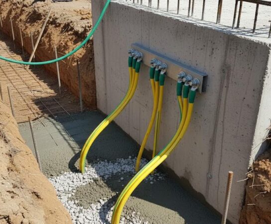 Installation électrique neuve : mise à la terre depuis le fond de fouille