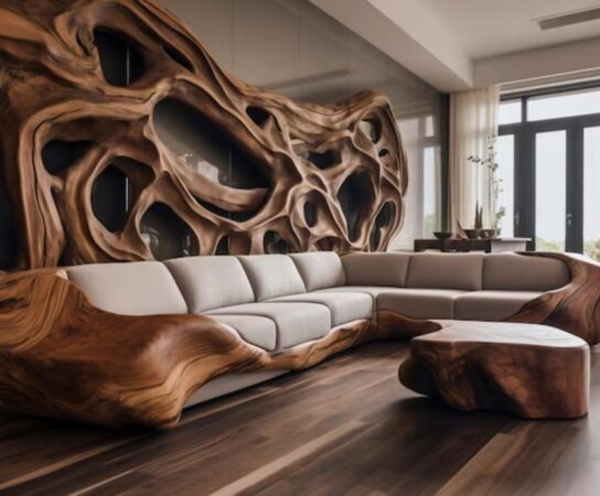 Le bois brut, une touche de nature dans un univers industriel