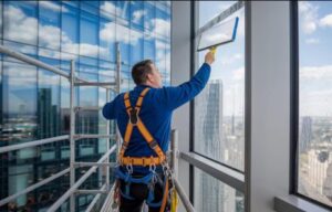 Nettoyage de vitres difficiles : sécurité et normes à respecter