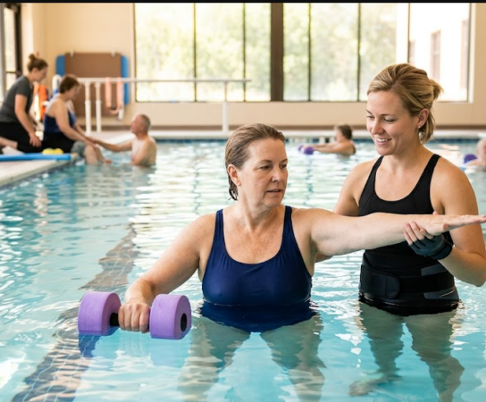 Rééducation neurologique en piscine (AVC, paraplégie)