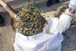 Compostage industriel benne déchets verts